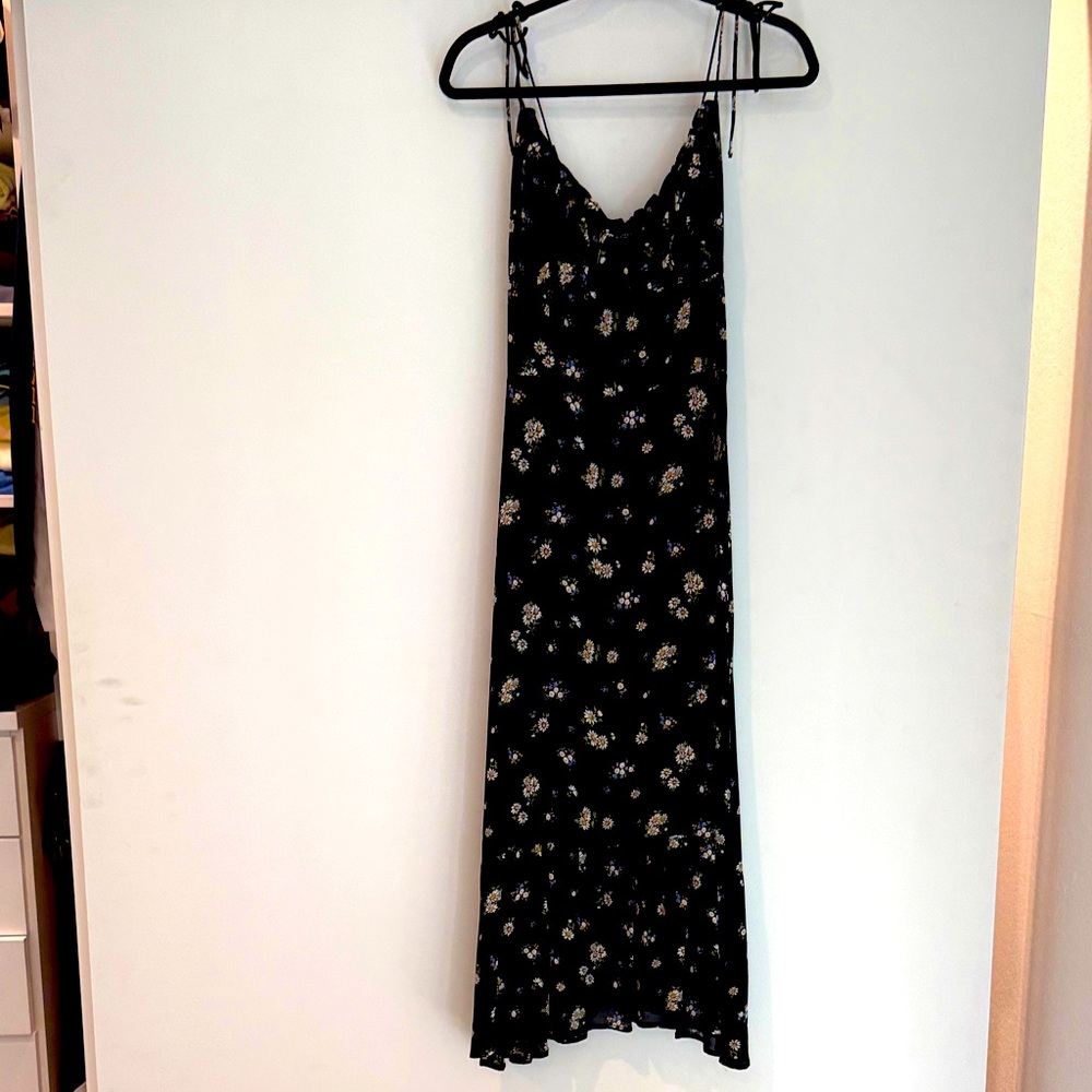 Reformation Floral Black Maxi Dress - Picture 3 of 10